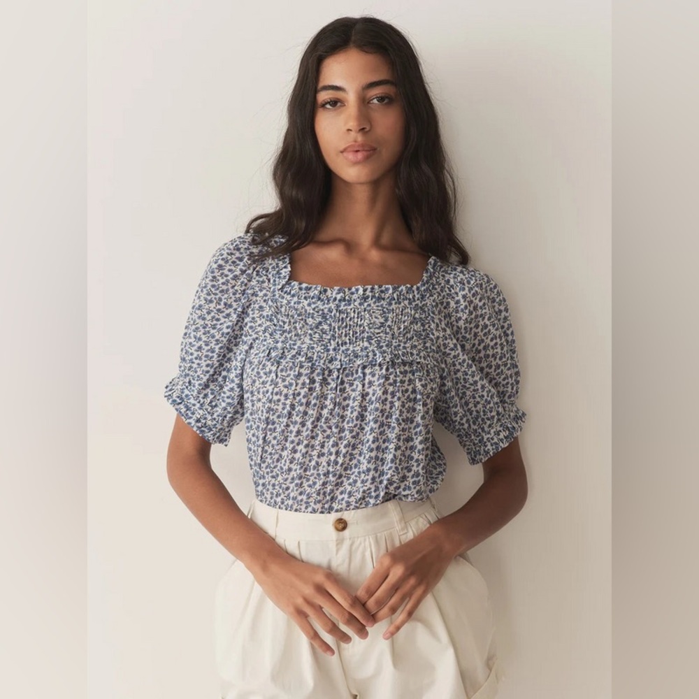 Doen Frances Top- Cornflower Blue - Picture 2 of 6